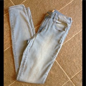 Pac Sun high rise skinniest jeans.